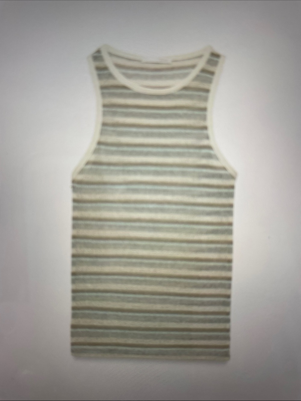M. Alluring Striped Knit Tank and Skirt Set in Cream , Grey and Blue - Picture 6 of 13